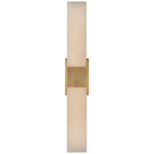 Visual Comfort Signature Collection Kelly Wearstler Covet Double Box Brass Sconce by Visual Comfort Signature KW2116ABALB