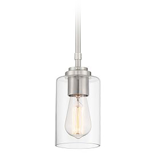 Stowe Brushed Polished Nickel Mini Pendant by Craftmade Lighting