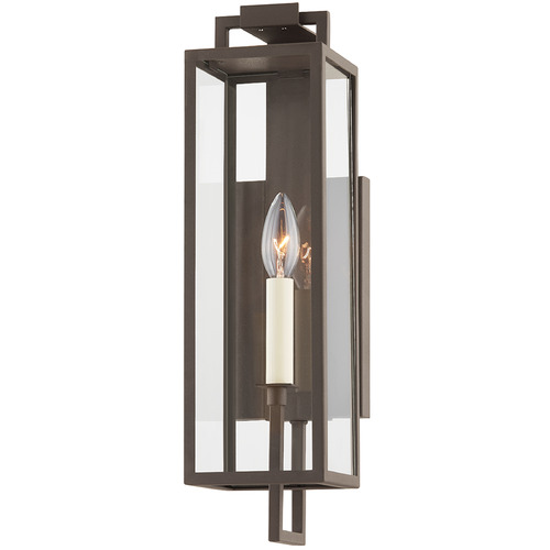 Troy Lighting Beckham Textured Bronze Outdoor Wall Light