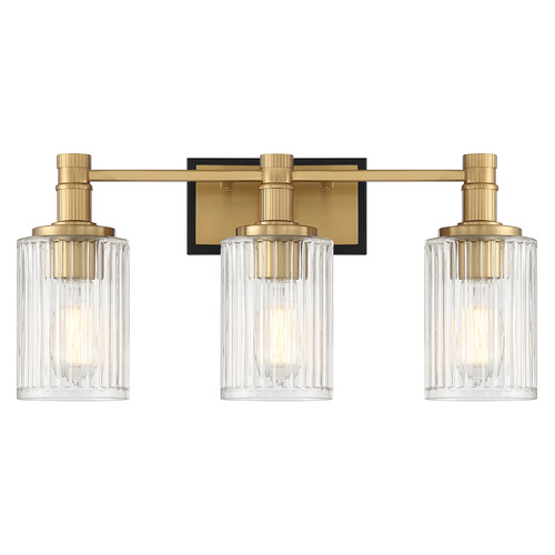 Savoy House Savoy House Lighting Concord Matte Black with Warm Brass Bathroom Light 8-1102-3-143