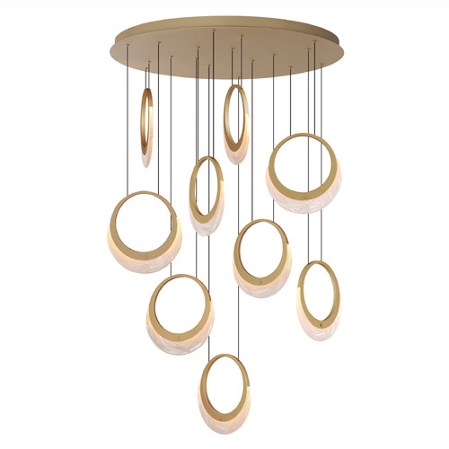 ET2 Lighting Et2 Lyra Gold LED Multi-Light Pendant E23918-112GLD