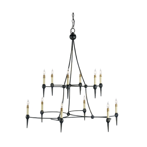 Danielli Chandelier in French Black by Currey & Company