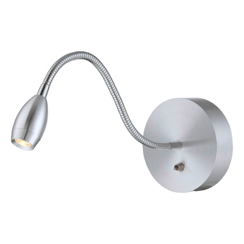 Adjustable Gooseneck LED Wall Lamp Light in Aluminum by Lite Source Lighting
