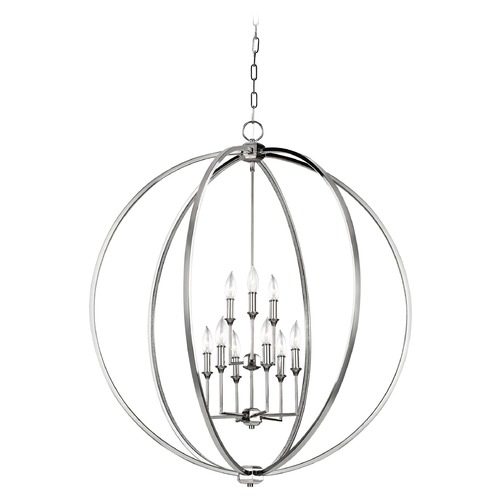 Corinne Polished Nickel Chandelier by Visual Comfort Studio