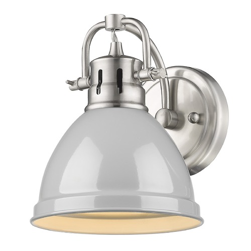 Duncan Wall Sconce in Pewter & Gray by Golden Lighting