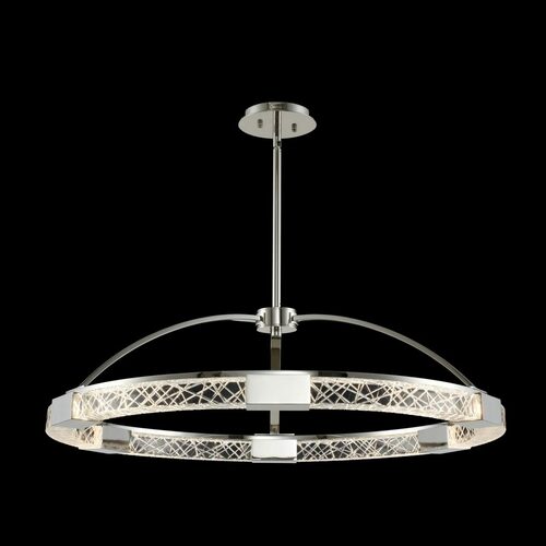 Athena LED Pendant in Polished Nickel by Allegri Crystal