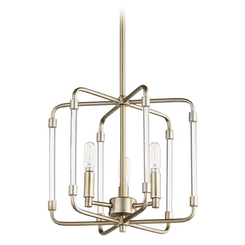 Optic Aged Brass Pendant by Quorum Lighting