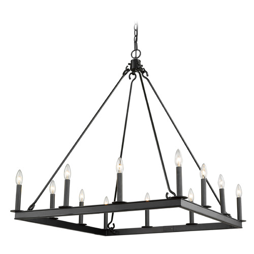 Barclay Matte Black Chandelier by Z-Lite