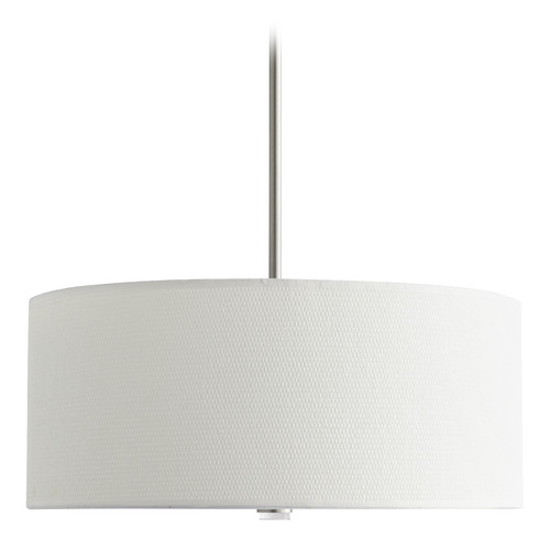 Echo 24-Inch LED Drum Pendant in Satin Nickel by Oxygen Lighting
