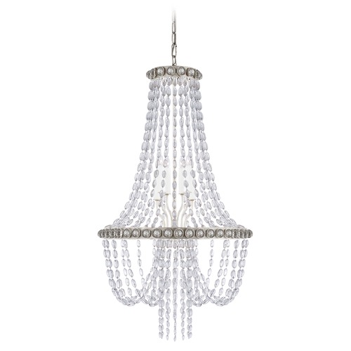Visual Comfort Signature Collection Julie Neill Navona Chandelier in Silver Leaf by Visual Comfort Signature JN5120BSLCG