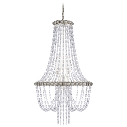 Visual Comfort Signature Collection Julie Neill Navona Chandelier in Silver Leaf by Visual Comfort Signature JN5120BSLCG