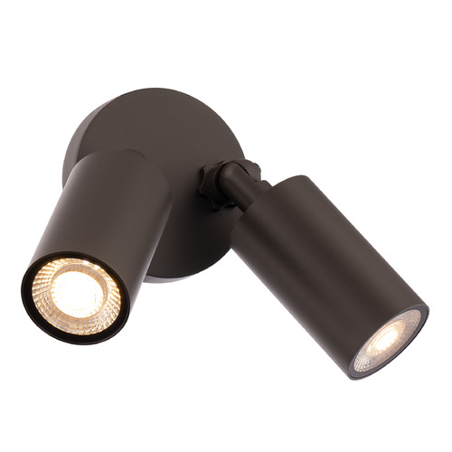 Cylinder Double LED Outdoor Wall Sconce in Bronze by WAC Lighting