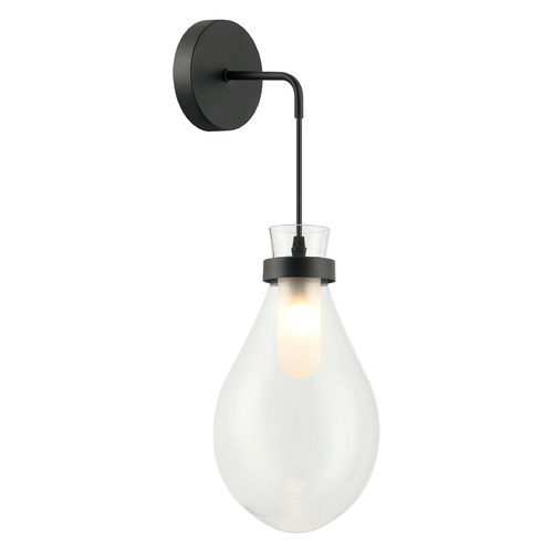 Matteo Lighting Seranna Matte Black Sconce by Matteo Lighting W31901MB