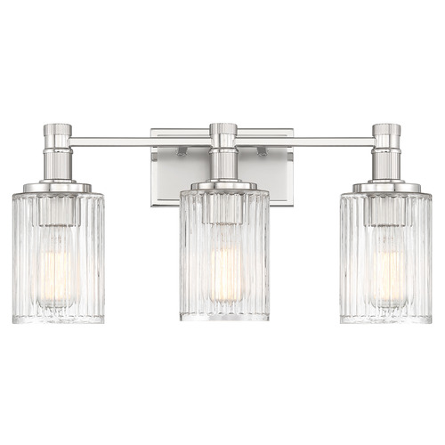 Savoy House Savoy House Lighting Concord Silver and Polished Nickel Bathroom Light 8-1102-3-146