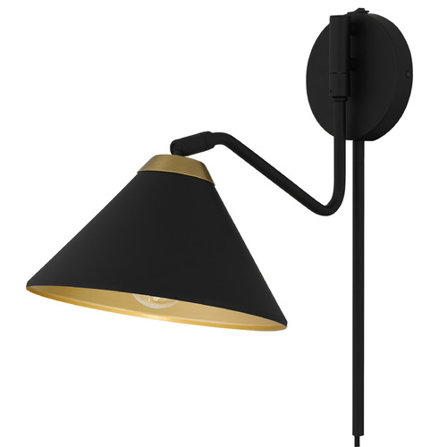 Quoizel Lighting Alscott Matte Black Swing Arm Lamp