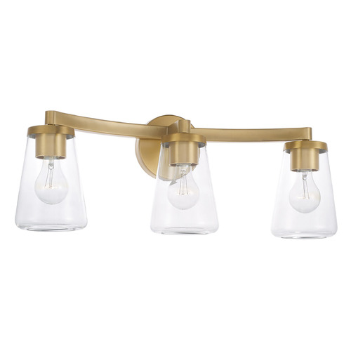 HomePlace by Capital Lighting Homeplace By Capital Lighting Aaron Aged Brass Bathroom Light 161931AD-664