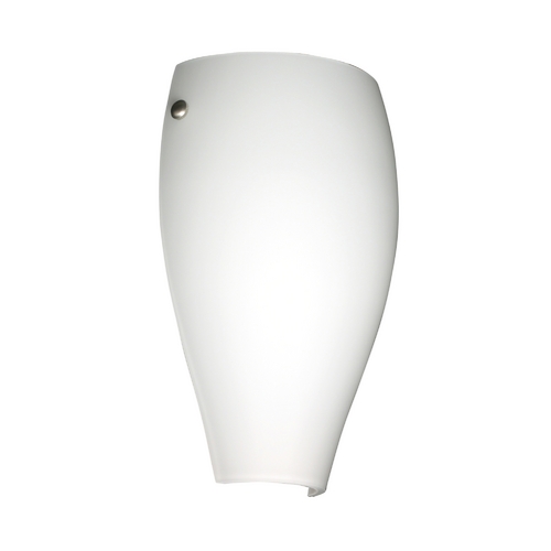 Besa Lighting Sconce Wall Light White Glass Satin Nickel by Besa Lighting 704307-SN