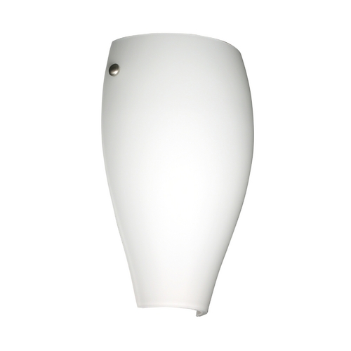 Sconce Wall Light White Glass Satin Nickel by Besa Lighting
