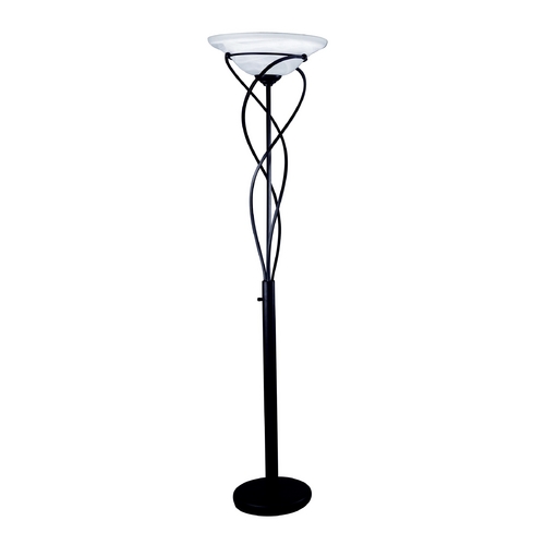 Lite Source Lighting Majesty Black Torchiere Lamp by Lite Source Lighting LS-9640BLK