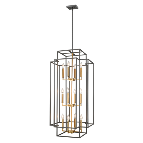 Z-Lite Titania Bronze & Olde Brass Pendant by Z-Lite 454-42BRZ-OBR