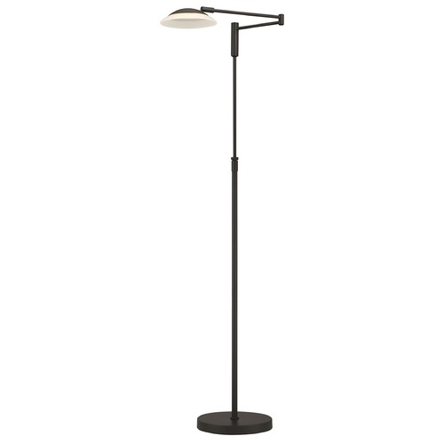 Arnsberg Meran Black LED Swing Arm Lamp with Bowl / Dome Shade