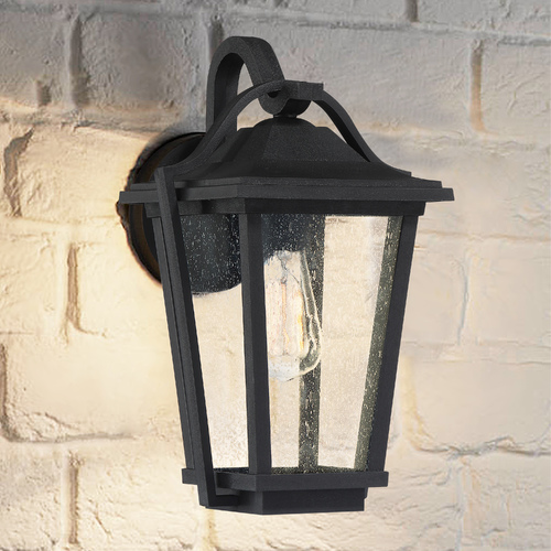 Darius 14.75-Inch Outdoor Wall Mount in Black by Quoizel Lighting