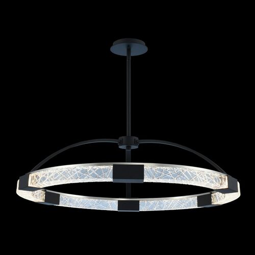 Athena LED Pendant in Matte Black by Allegri Crystal