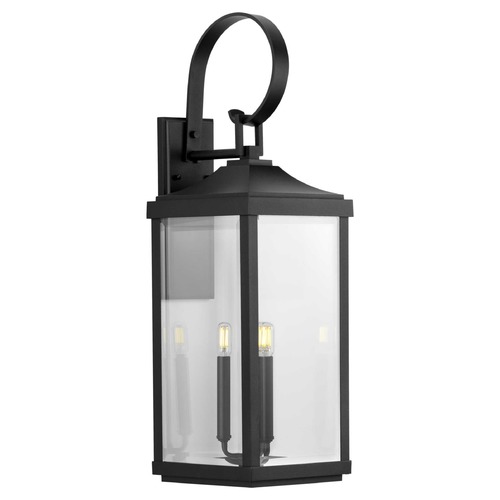 Progress Lighting Gibbes Street 3-Light Wall Lantern in Textured Black by Progress Lighting P560023-031