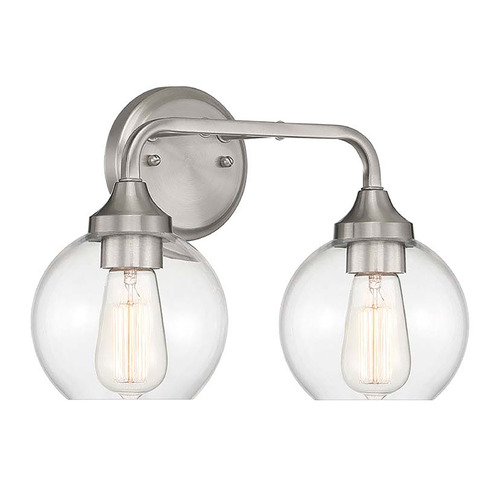 Glenda Brushed Polished Nickel Bathroom Light by Craftmade Lighting