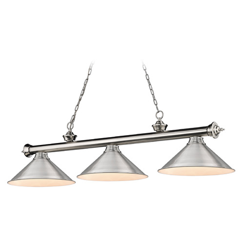 Cordon Brushed Nickel Billiard Light by Z-Lite