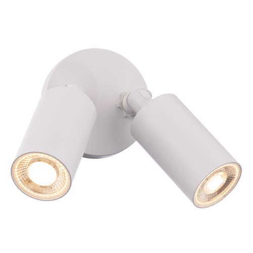 Cylinder Double LED Outdoor Wall Sconce in White by WAC Lighting