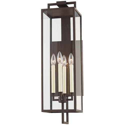 Troy Lighting Beckham Textured Bronze Outdoor Wall Light