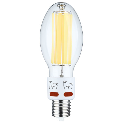 Satco Lighting 25W ED28 3CCT Clear Mogul Base HID Replacement LED Bulb by Satco S13195
