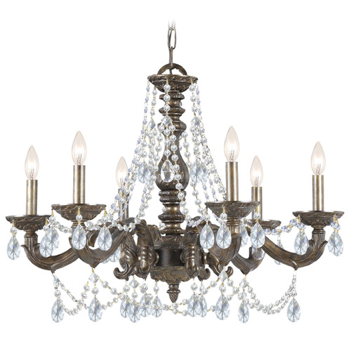 Crystorama Lighting Paris Market Venetian Bronze Crystal Chandelier