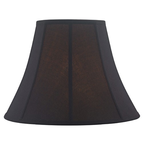 Design Classics Lighting Black Bell Fabric Lamp Shade with Piping and Spider Assembly SH9865