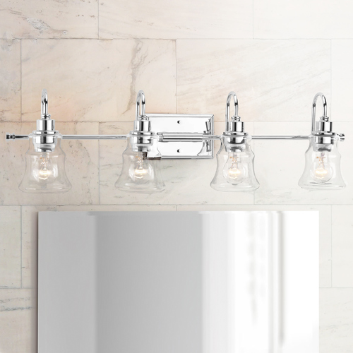 Litchfield Polished Chrome 4-Light Bathroom Light by Progress Lighting