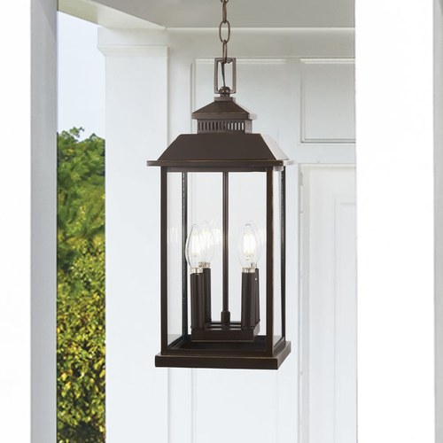 Miner's Loft Oil Rubbed Bronze with Gold Highlights Outdoor Hanging Light by Minka Lavery