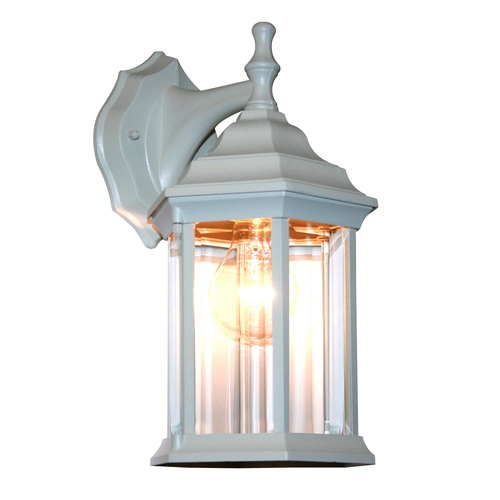 Waterdown Gloss White Outdoor Wall Light by Z-Lite