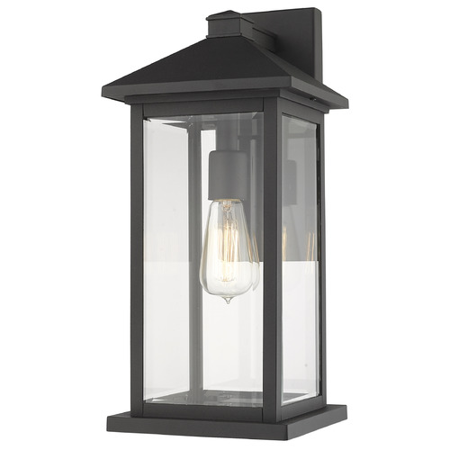 Z-Lite Portland Black Outdoor Wall Light by Z-Lite 531MXL-BK