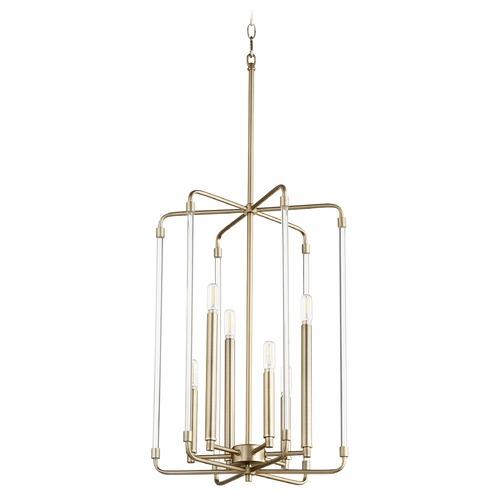Optic Aged Brass Pendant by Quorum Lighting