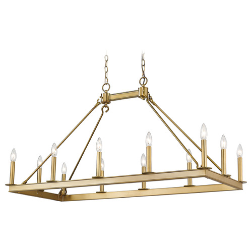 Z-Lite Barclay Olde Brass Linear Light by Z-Lite 482-12L-OBR