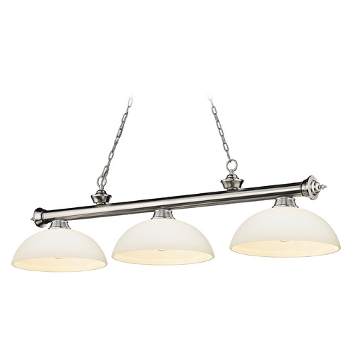 Z-Lite Cordon Brushed Nickel Billiard Light by Z-Lite 2306-3BN-DMO14