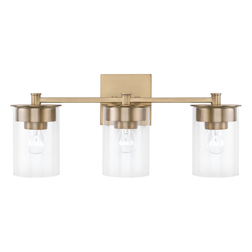 Mason 21.25-Inch Vanity Light in Aged Brass by HomePlace Lighting