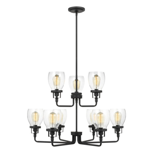 Belton 32-Inch Midnight Black LED Chandelier by Generation Lighting