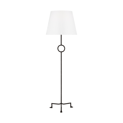 Montour Large Floor Lamp in Aged Iron by Visual Comfort Studio