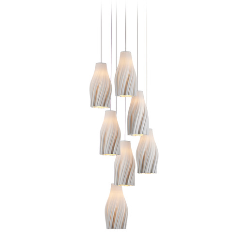 Currey and Company Posh Silver Multi-Light Pendant