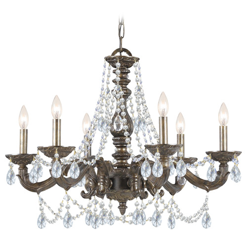 Crystorama Lighting Paris Market Venetian Bronze Crystal Chandelier
