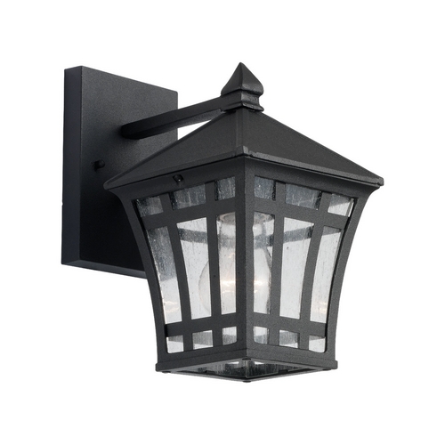 Generation Lighting Herrington Outdoor Wall Light in Black by Generation Lighting 88131-12