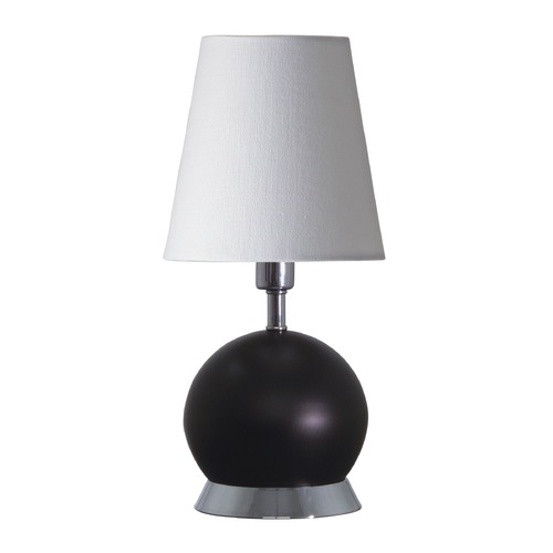 Geo Black Matte with Chrome Accents Accent Lamp by House of Troy Lighting