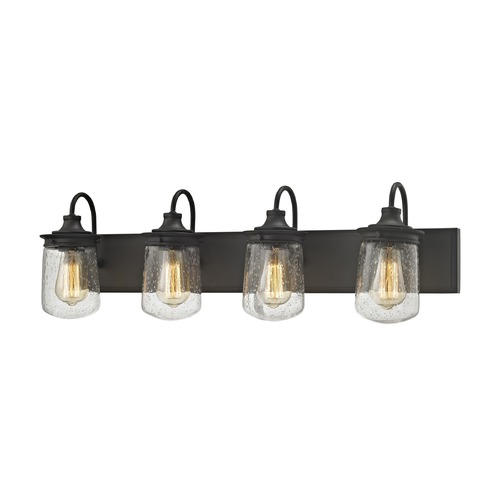 Elk Lighting Seeded Glass Bathroom Light Oil Rubbed Bronze Elk Lighting 81213/4